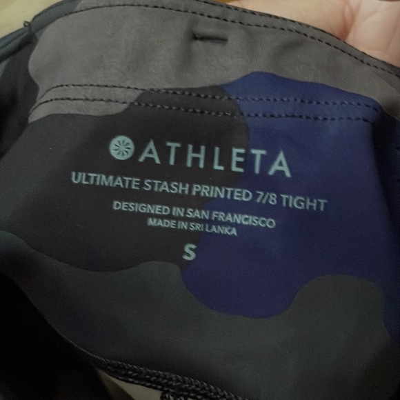 Athleta Ultimate Stash Pocket Printed 7/8 Tight in Mantra Print S A13 - Picture 5 of 6